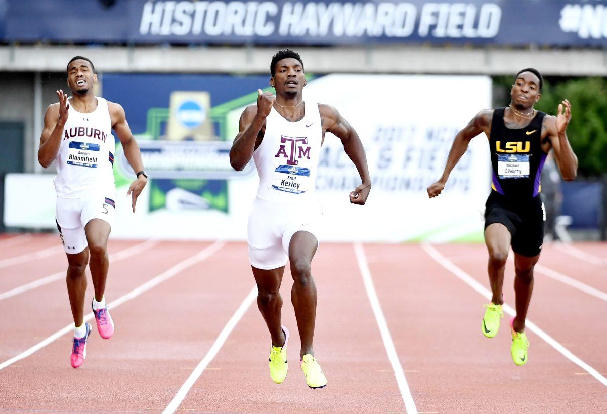 Senior+Fred+Kerley+is+one+of+two+Aggies+named+finalist+for+the+Bowerman+Award.