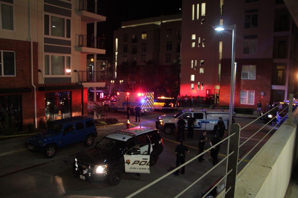 College Station Police Department confirmed one person dead after jumping from the parking garage of Northpoint Crossing apartments. More information will be available as CSPD conducts further investigation.