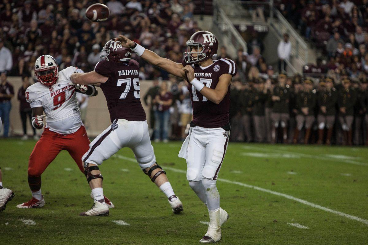 Freshman quarterback Nick Starkel threw for 416 yards in the game against New Mexico.