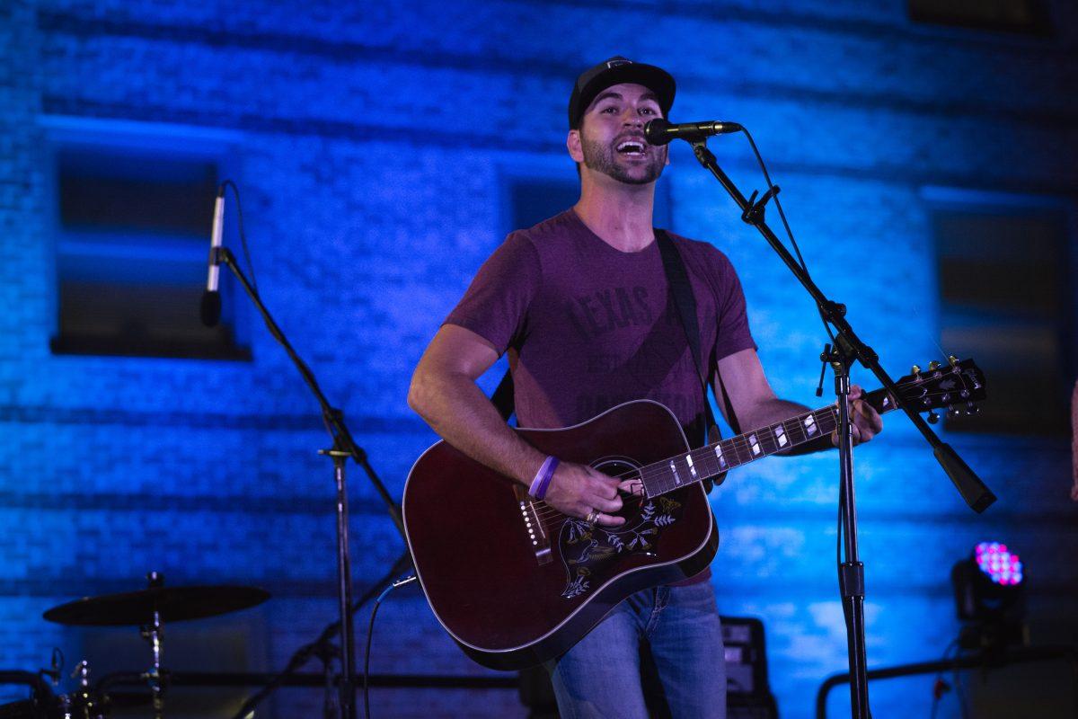 Clayton Gardner, Class of 2017, was the headliner for Friday night's Rock the Quad.&#160;