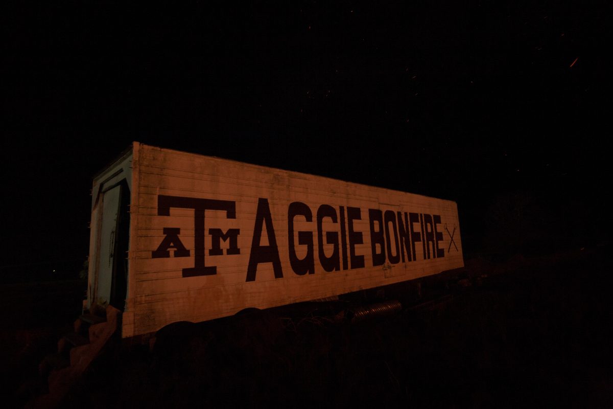 Student Bonfire volunteers worked throughout the semester to cut and stack the wood that would become this year's Aggie Bonfire.