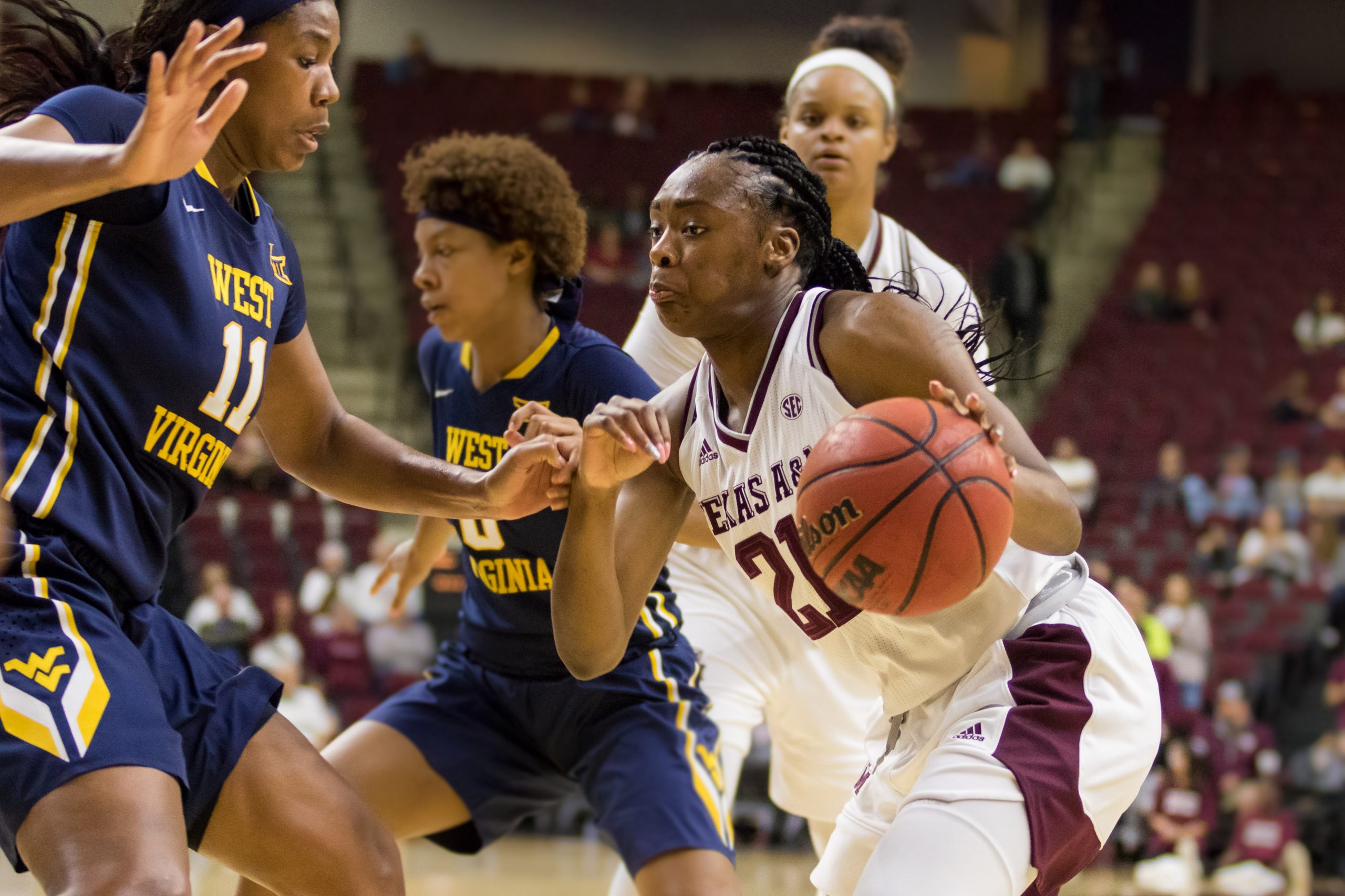 No. 18 Texas A&M Women's Basketball v.  No. 11 West Virginia