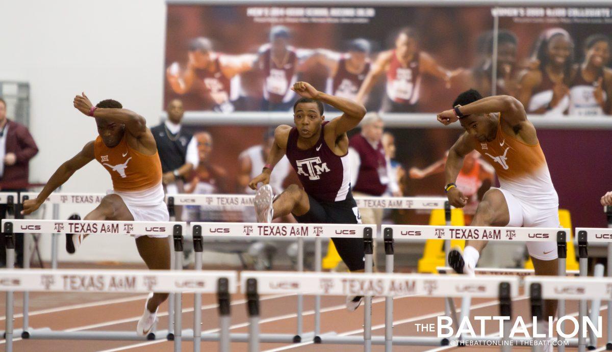 Sophomore Tyler Guillory placed second in the Mens 60m hurdles.
