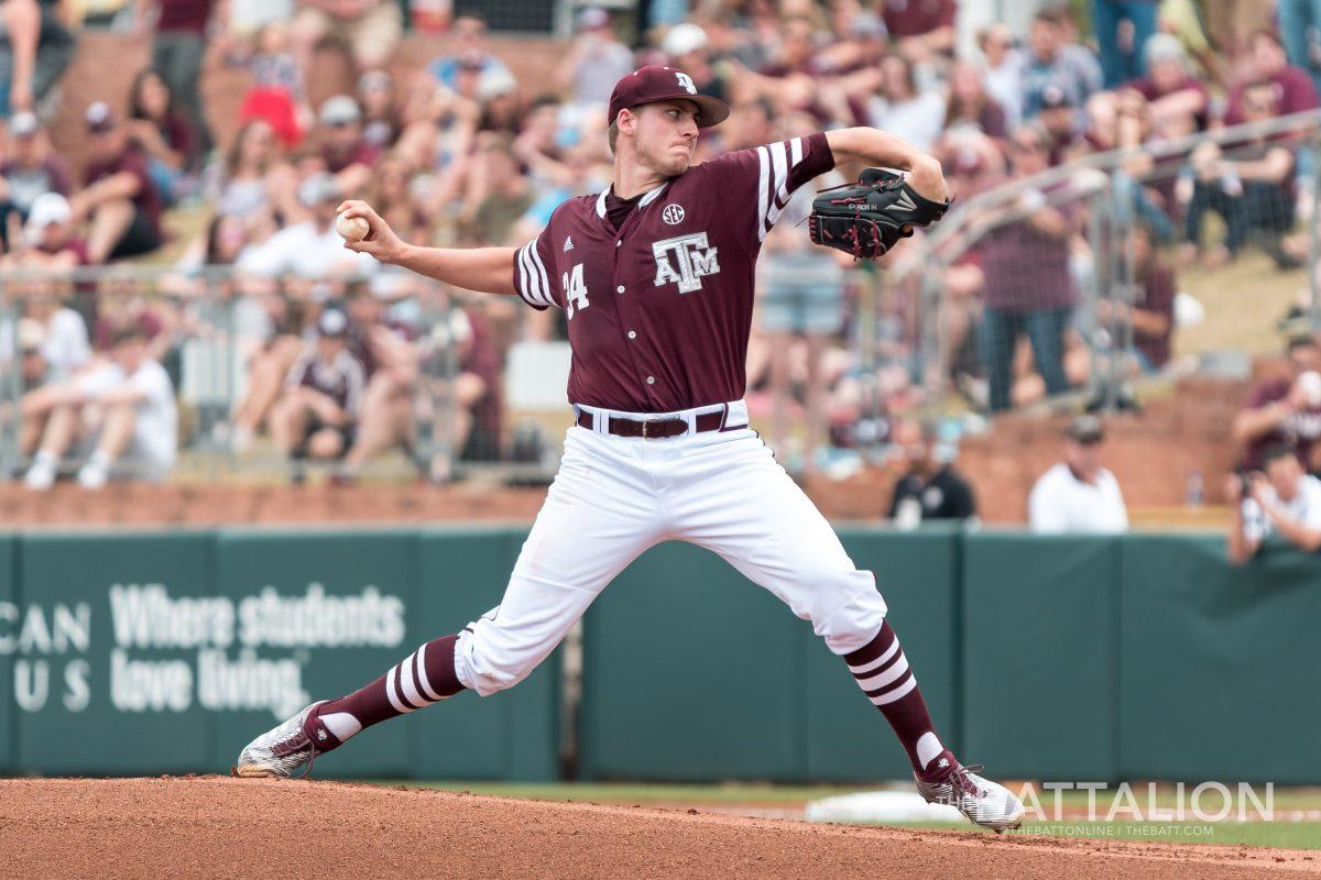 Junior+pitcher+Mitchell+Kilkenny+will+take+the+mound+for+the+Aggies+on+Saturday+versus+No.+17+LSU.