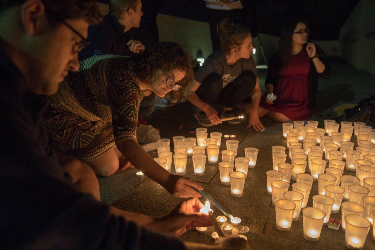 Students organized a vigil at the George H.W. Bush Library in memory of Barbara Bush.