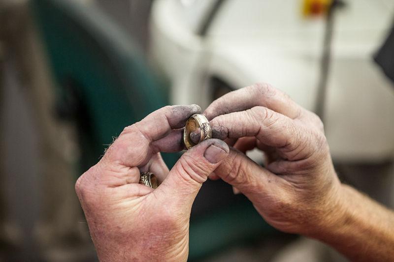 Balfour factory worker repairs Aggie Ring