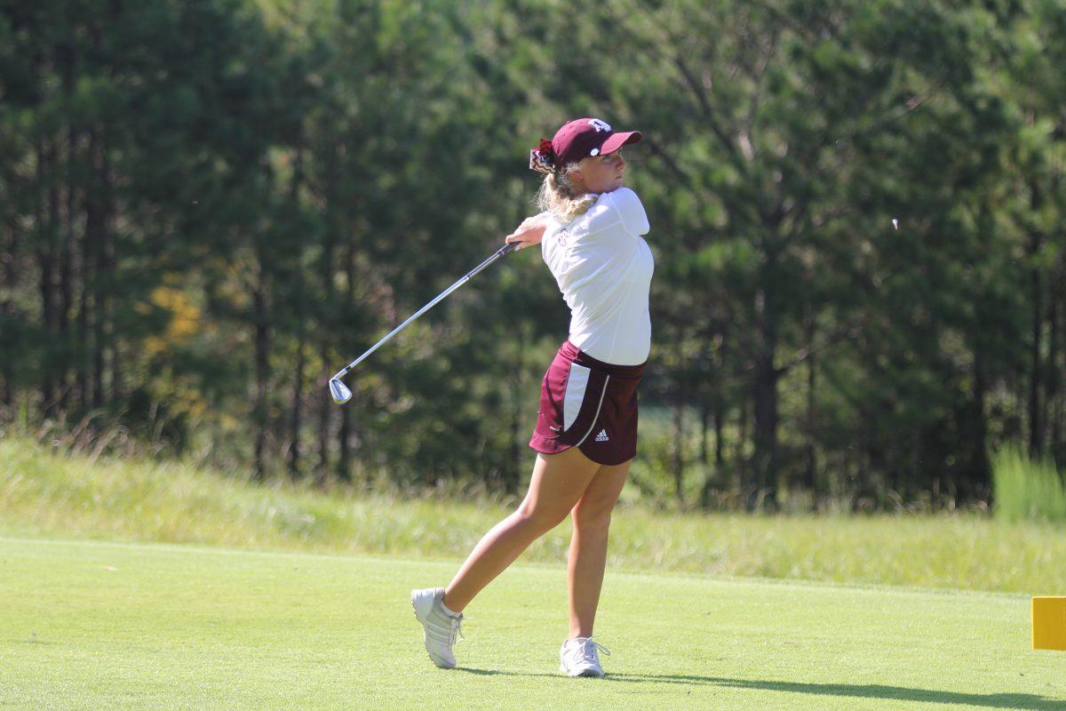 Senior Maddie Szeryk tied for fifth at 6-over-par at the Trinity Forest Invitational.