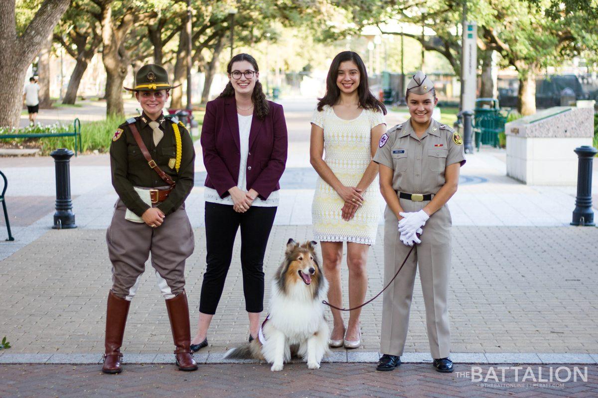 Seniors Rose Marshall, Taylor Welch and Megan Rodriguez and sophomore Mia Miller join Reveille IX in top leadership positions on campus. 