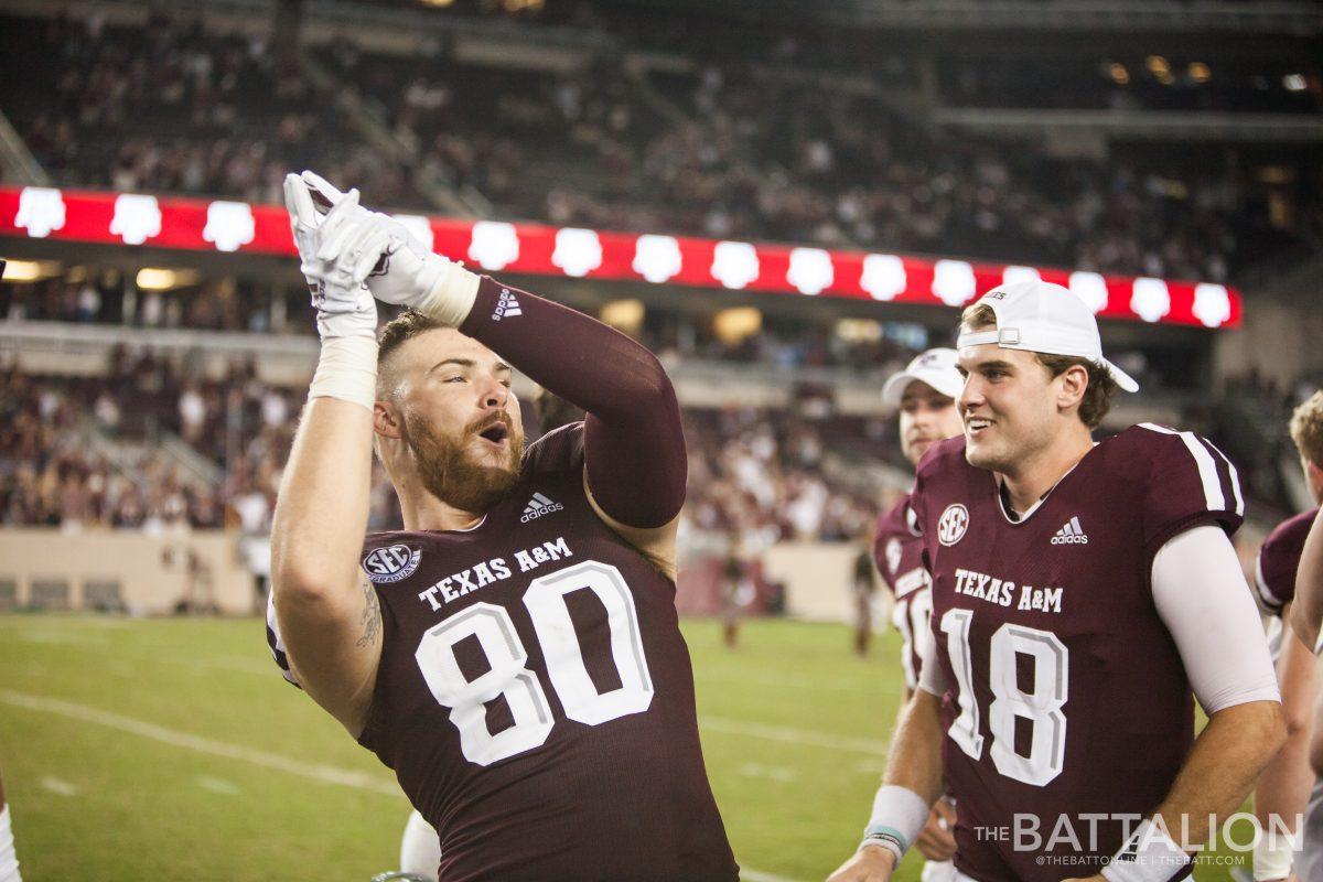 Redshirt senior Trevor Wood helps Texas A&M by filling a vital role as a part of the tight end attack head coach Jimbo Fisher plans to use this season.