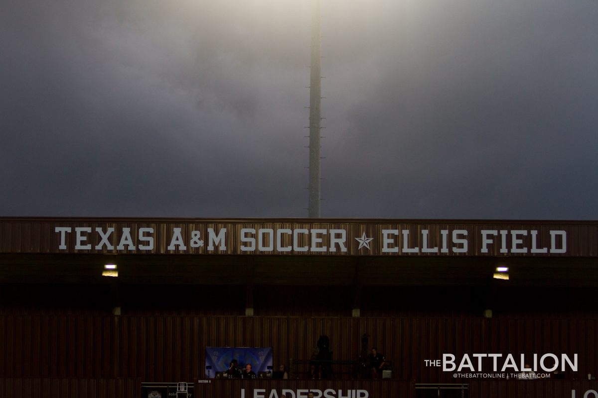 After a two hour lightening delay the game began at 8 p.m.