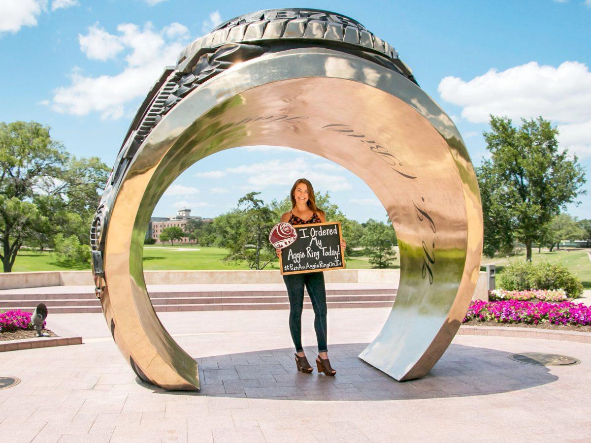 Senior Savannah Mehrtens sees her Aggie Ring as a symbol of family. 