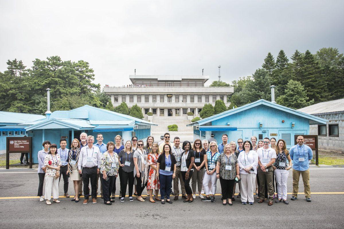 PhD students Eliel Hinojosa and Rachel Turner traveled to Korea summer 2018 with the Korean War Legacy Foundation.