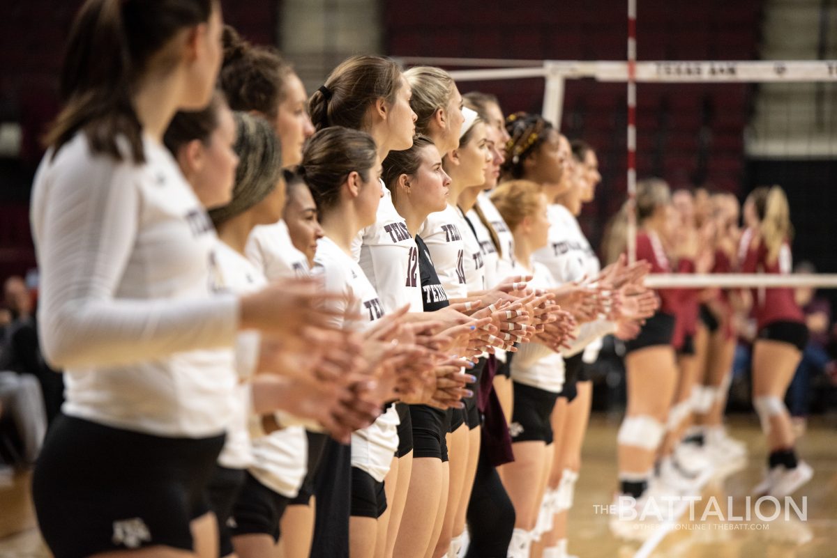 The Texas A&M volleyball team took on Alabama Friday evening in Reed Arena.