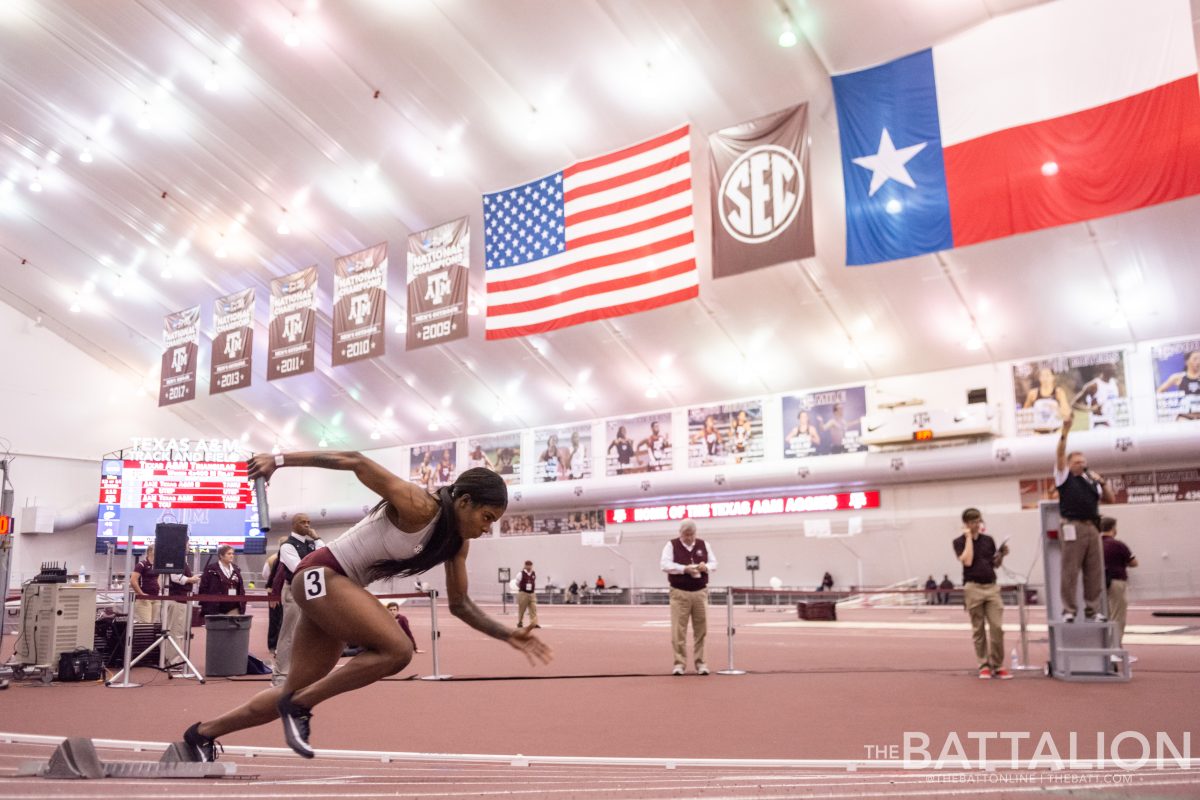 Texas A&amp;M hosted TCU and UTEP in Gilliam Indoor Track Stadium for the Texas A&amp;M Triangular on Jan. 19.