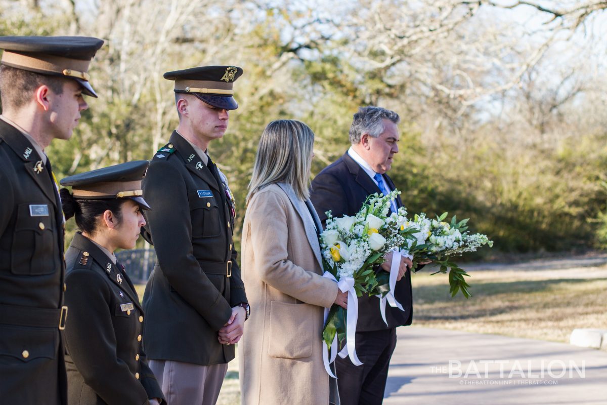Joe Hockey, Australia’s ambassador to the U.S., and his wife, Melissa Babbage, visited the Bush gravesite to pay their respects Wednesday afternoon.