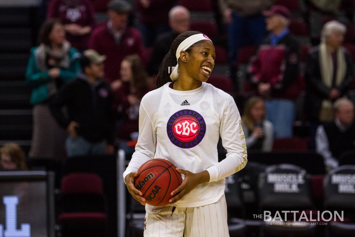 The Texas A&M Womens Basketball team debuted uniforms for Black History Month. The warm-ups feature a Celebrating Black Culture logo.