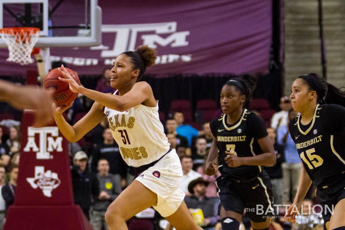 Sophomore forward N’dea Jones leads the Aggies in rebounds with a total of 257 on the season and an average of 11.2 per game.