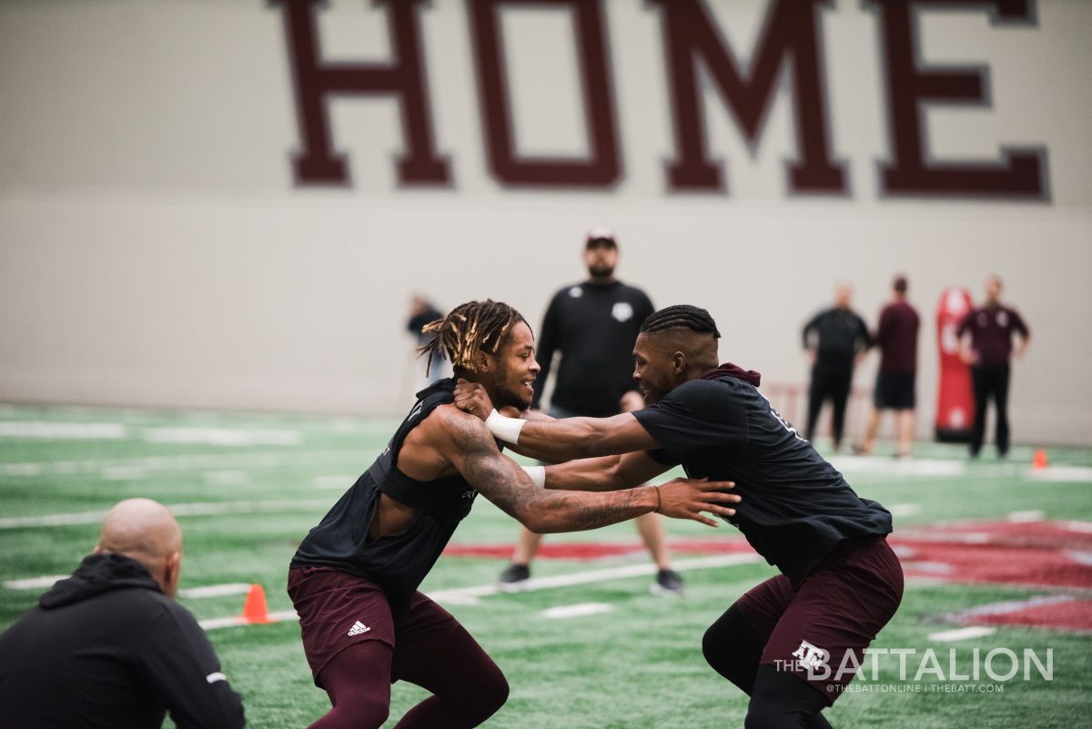 The Texas A&M football team kicked off spring football by practicing fourth quarter drills on Thursday afternoon.