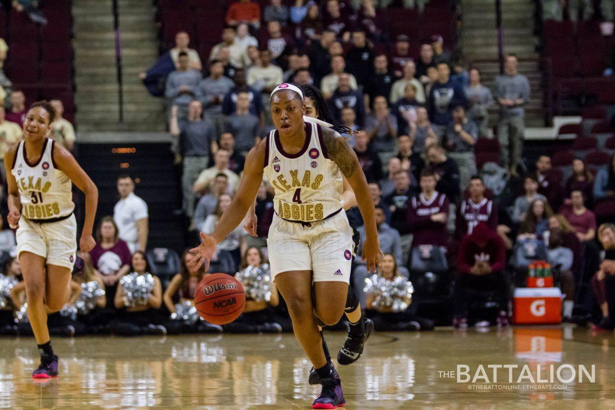 Junior guard Shambria Washington played for 37 minutes against the Commodores.