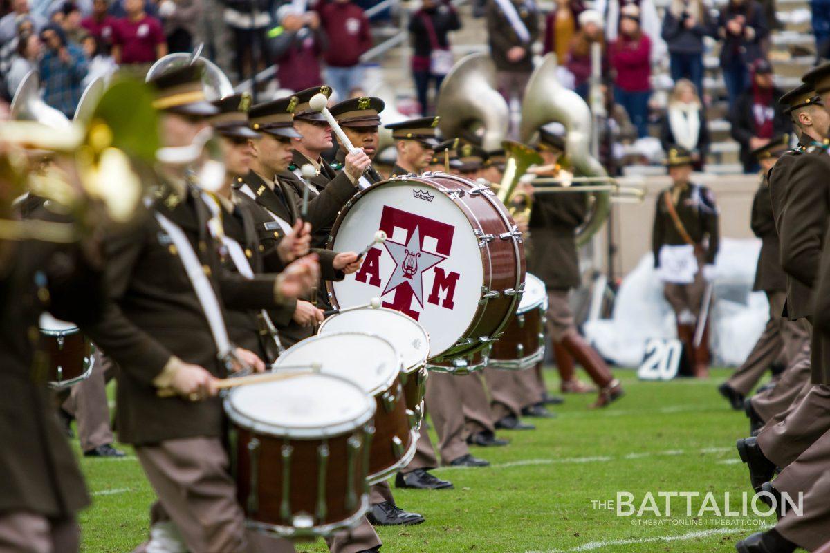During the fall semester, the Aggie Band wakes up around 5 a.m. each morning to practice halftime marching drills.