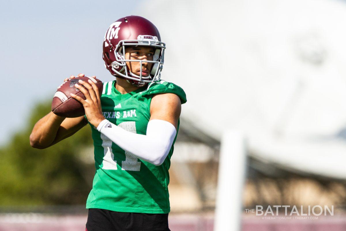 Junior quarterback Kellen Mond started in all 12 games in the 2018 season and completed 224-of-389 passes for 2,967 yards and 23 touchdowns.