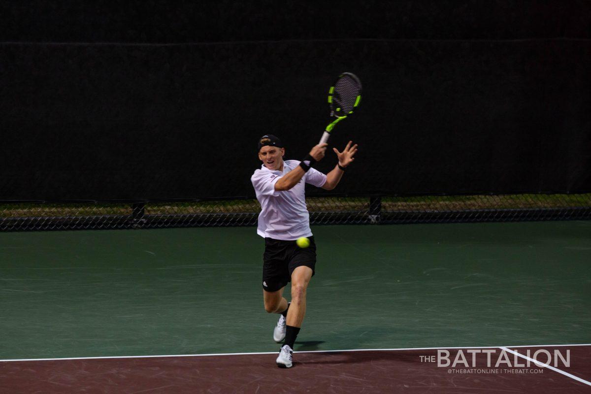 Barnaby Smith won his single's match with 6-4 and 6-2.