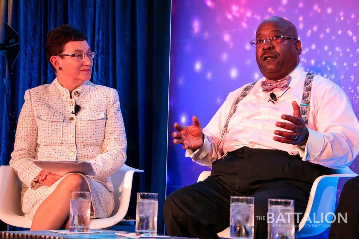 Carrie Byington, dean of the Texas A&amp;M College of Medicine, moderated the panel &#8220;Plugging into Rural Healthcare Solutions&#8221; featuring Gregory Winfree.