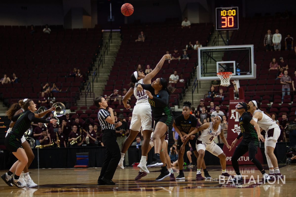 The Aggies tipped off against Wright State at 3:49 p.m. in Reed Arena.