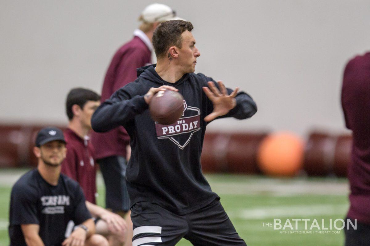 Johnny Manziel was invited to throw for the wide receivers.
