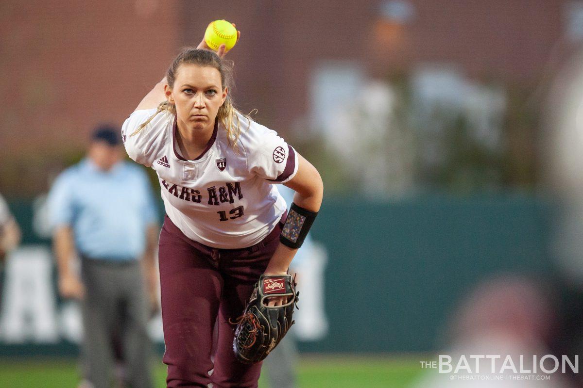 Junior Kendall Potts pitched for the last nine innings of the game, earning nine strikeouts.