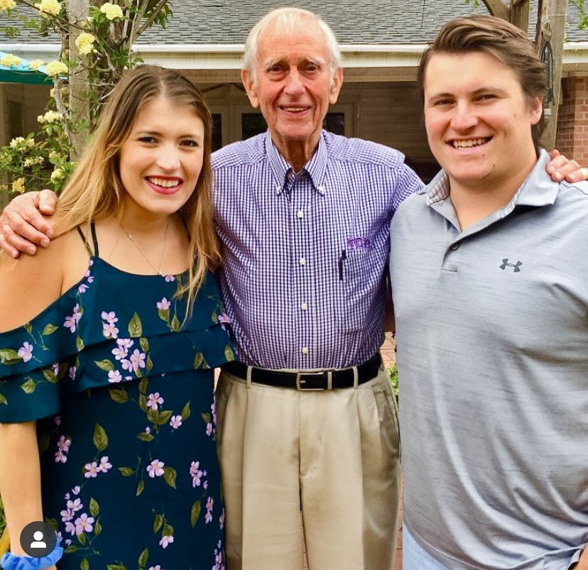 Architecture senior Grant Spika’s Aggie relatives inspired him to come to A&M. Pictured: sister Natalie and grandfather Bob Schmidt