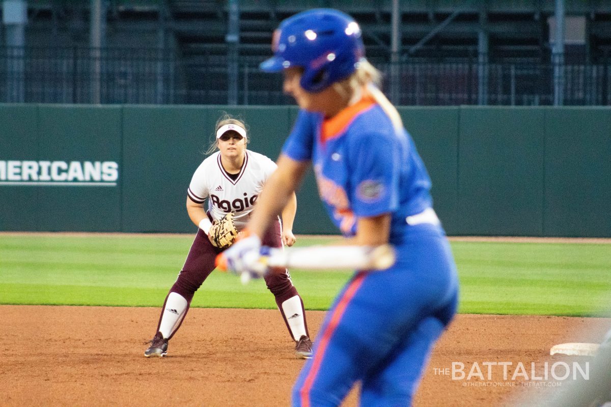 Junior Payton McBride was involved in 13 putouts as the first baseman against Florida.