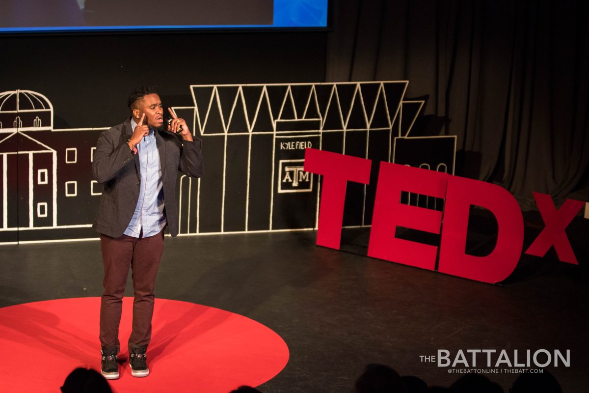 Dustin Kemp, Class of 2007, spoke at TEDxTAMU in 2018. Sixteen speakers will be featured at the event this year.
