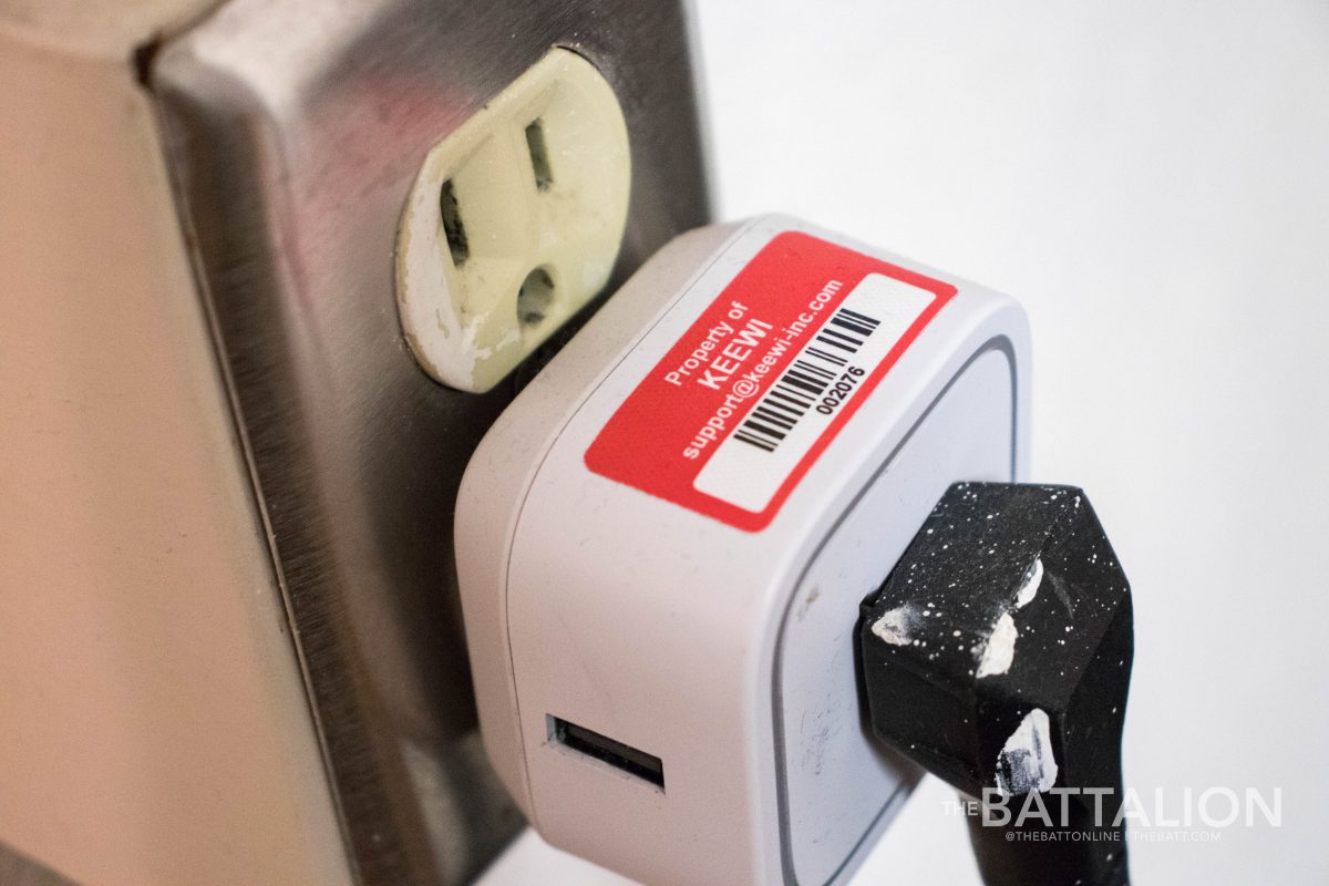 As part of a current pilot program focused on sustainability, some students in Walton Hall are using devices from Keewi Inc. that plug into conventional electrical outlets.