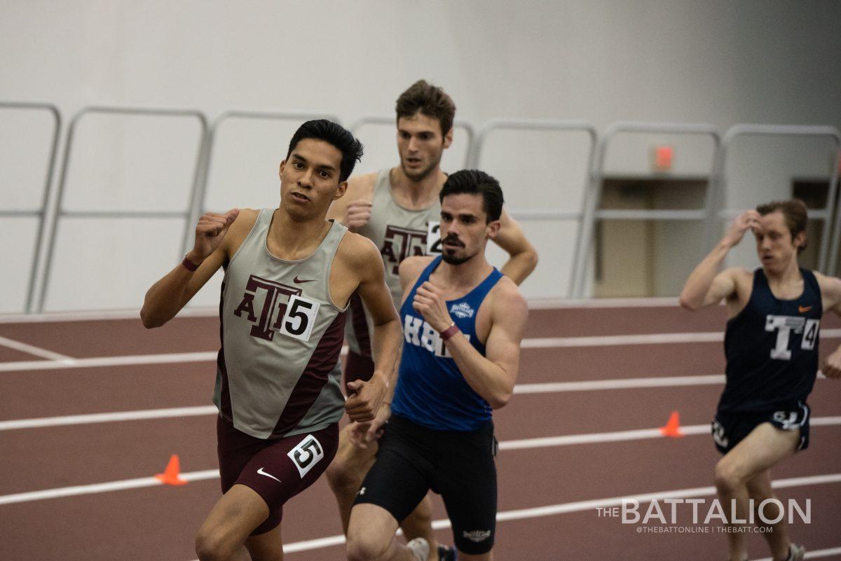 Freshman Carlos Rodriguez finished the mens 800 meter run with a time of 1:55.98.