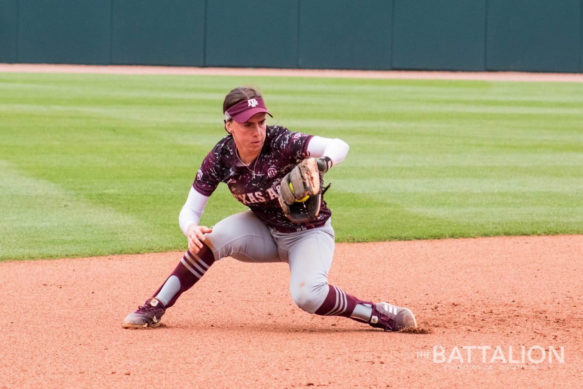 Senior third baseman Riley Sartain leads the A&amp;M softball team with six home runs.