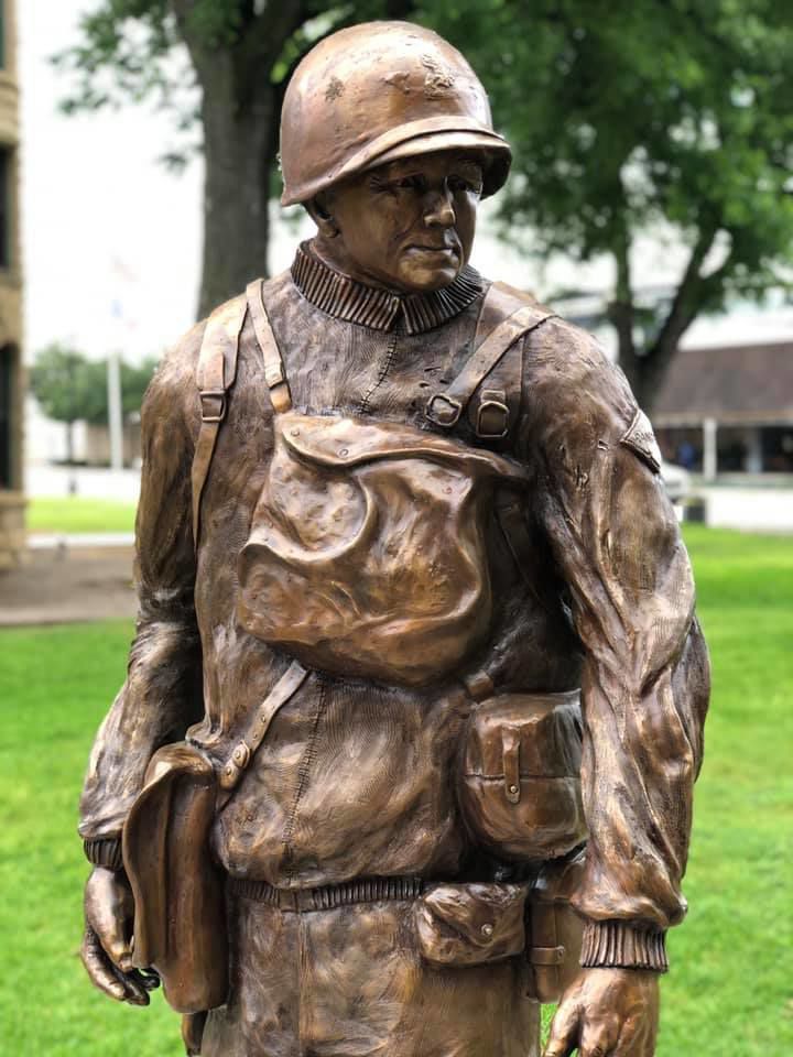 Former president of Texas A&M and U.S. Army veteran, James Early Rudder had a statue dedicated to him Brady, Texas where he was the mayor in 1945.
