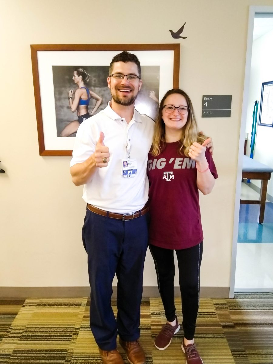 Benjamin White and Ashley Alario, Classes of 2010 and 2021, respectively, bonded over Aggie traditions when they began working together in the fall of 2018.