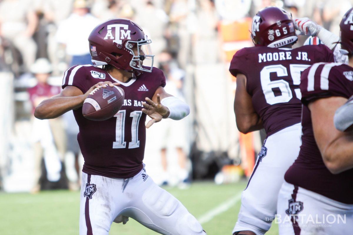 Junior&#160;Kellen Mond had 335 yards and 2 touchdowns against Auburn.