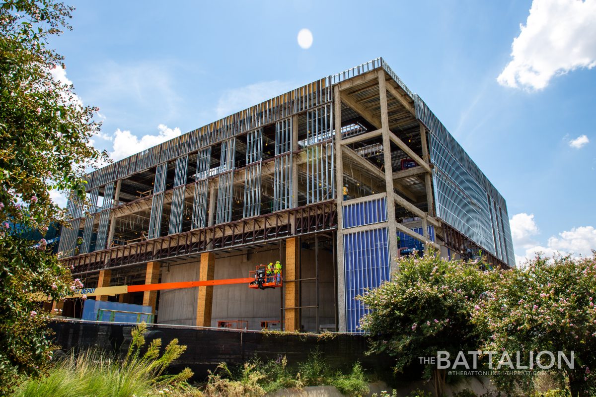 The 21st Century Classroom Building next to Cain Garage is expected to be completed for the beginning of fall 2020 classes.