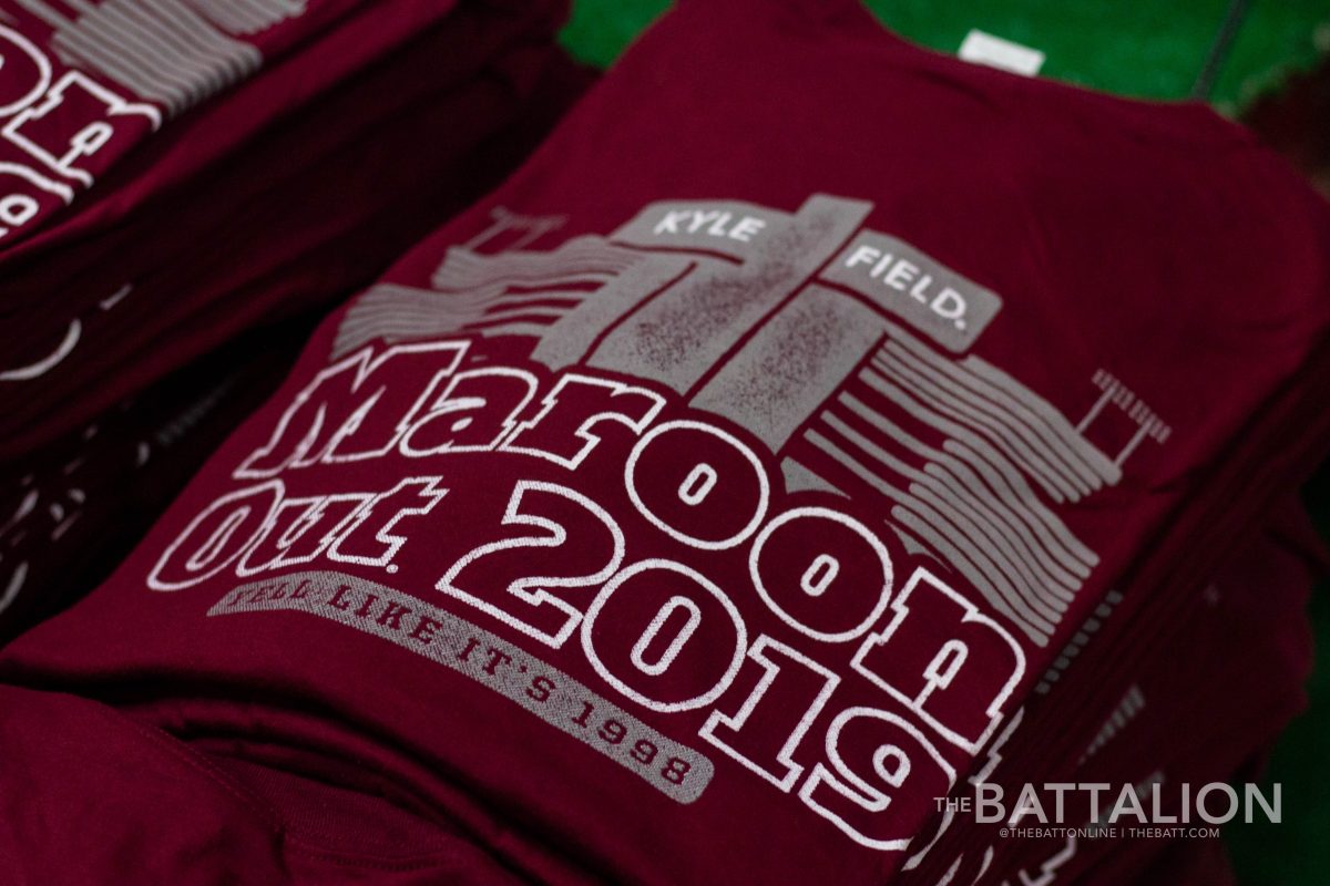Maroon Out shirts are available for purchase at The Warehouse.