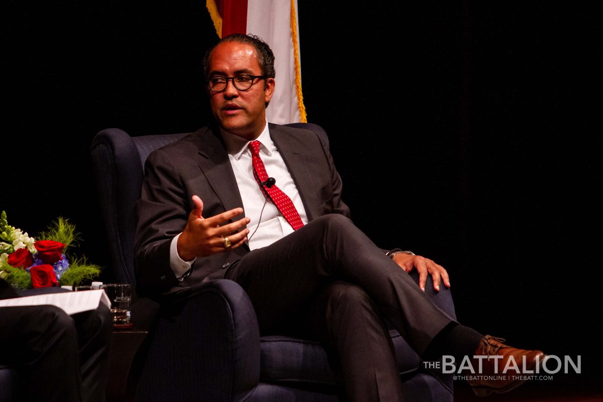 U.S.+Congressman+Will+Hurd%2C+Class+of+1999%2C+participated+in+a+discussion+on+immigration+policy+at+the+Bush+School.