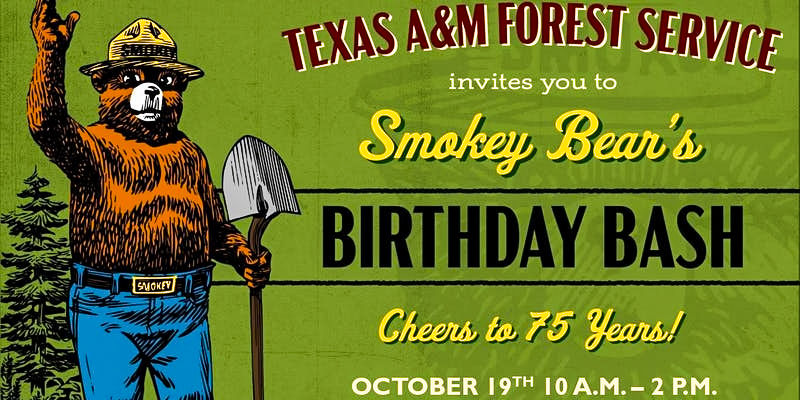 Smokey Bears 75th birthday bash will be held on Saturday, Oct. 19. 
