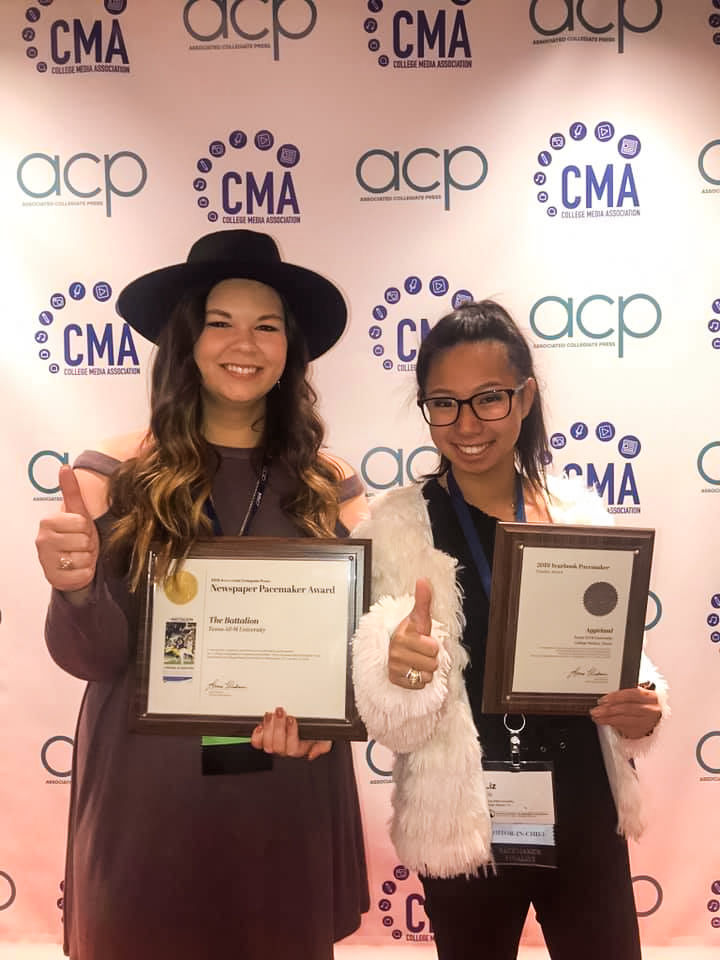 Battalion managing editor Samantha Mahler and Aggieland yearbook editor Elizabeth Liu traveled to Washington, D.C., to attend the National College Media Convention.