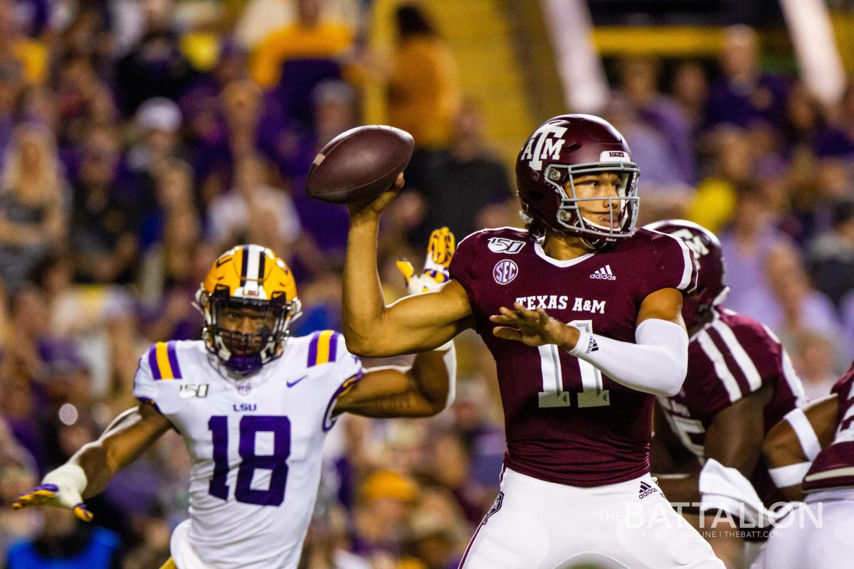 Quarterback Kellen Mond had 92 passing yards against the Tigers.