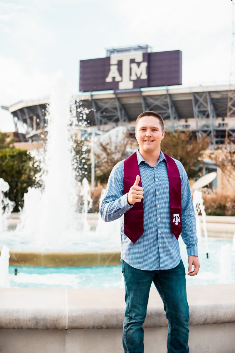 Journalism senior and Battalion sportswriter Jack Holmes received his Aggie Ring in September and will graduate on Dec. 13.