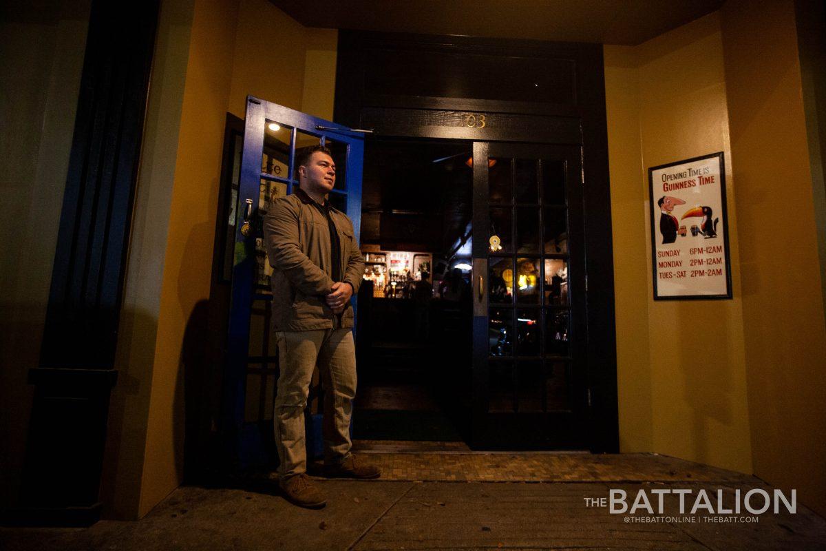 Oceanography junior Matt Hafer is one of the bouncers at O’Bannon’s Taphouse.