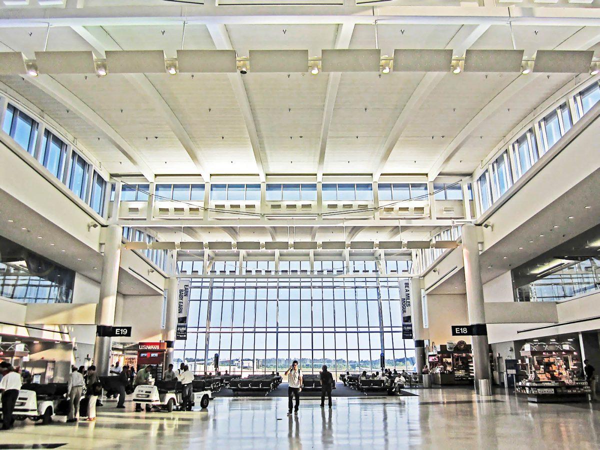 George Bush Intercontinental Airport is one of the largest airports in the United States and is located in Houston.