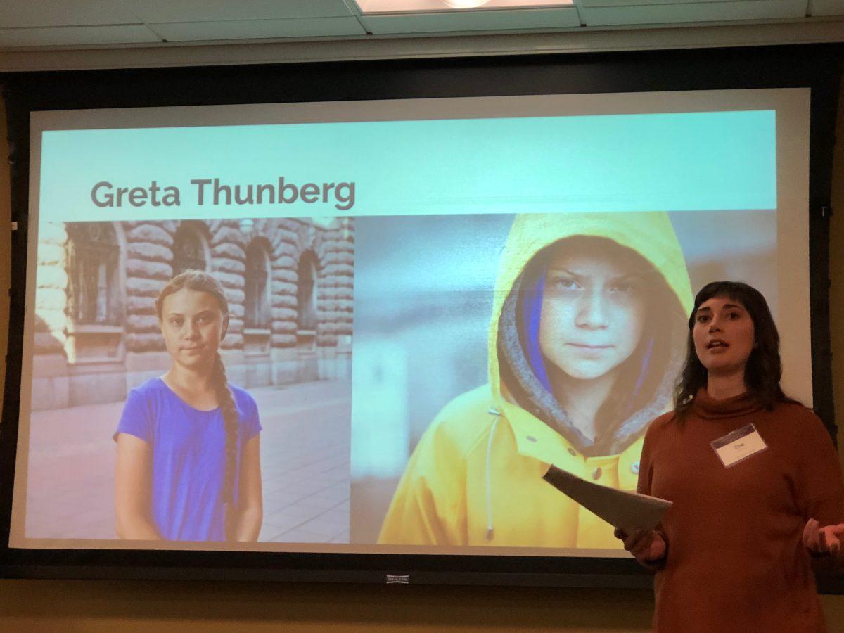 Zoe Clemmons presents research on the Instagram messaging of teen climate activist Greta Thunberg. 
