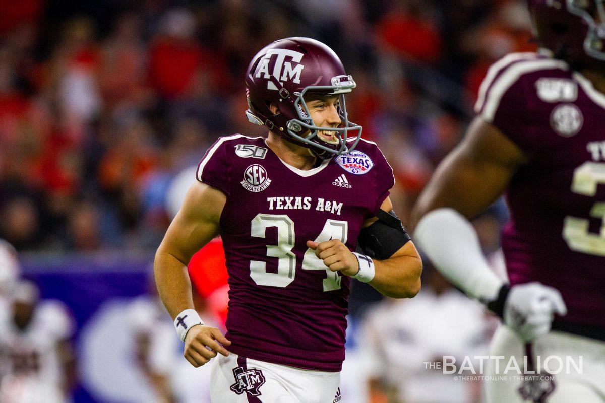 Senior punter Braden Mann was selected in the sixth round of the NFL Draft by the New York Jets.